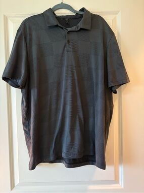 adidas Men's Charcoal Gray Short-Sleeve Polo